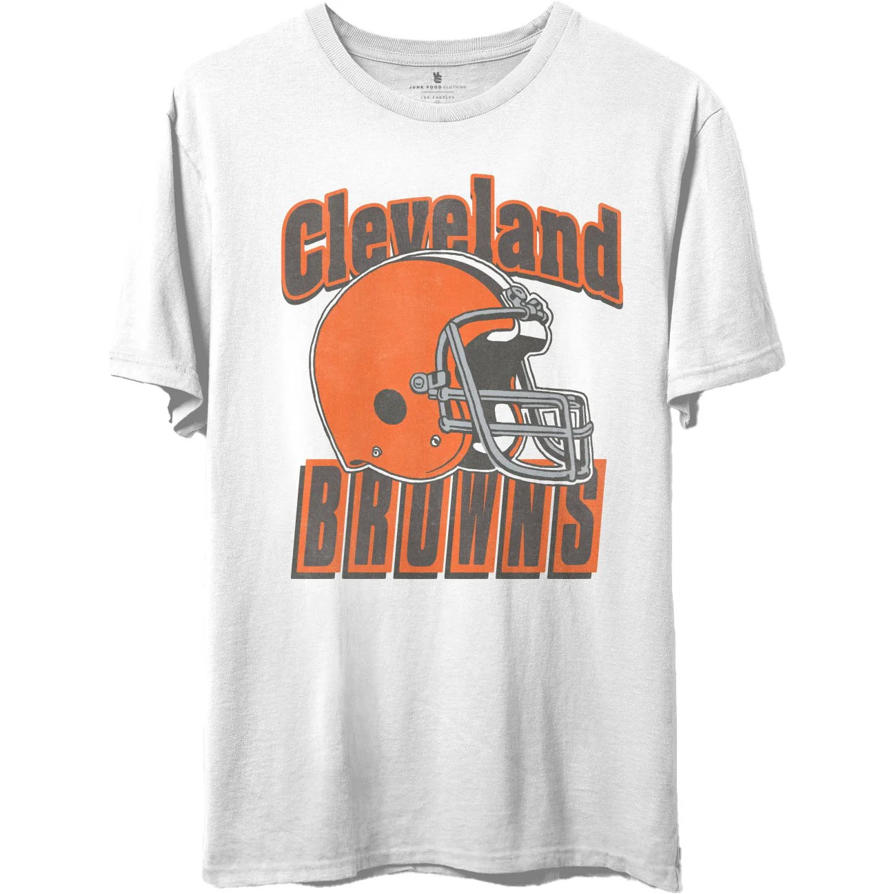 Junk Food - Unisex Browns Throwback Helmet T-Shirt - Image 3
