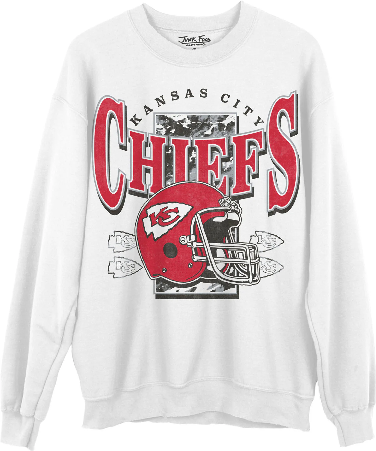 Junk Food - Unisex Chiefs Conversion Crew Neck Fleece Sweatshirt - Image 2