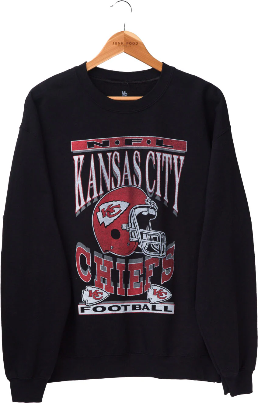Junk Food - Unisex Chiefs Hlmt Fm Crew Fleece Top - Image 2