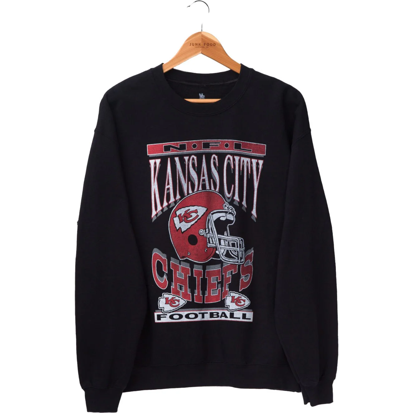 Junk Food - Unisex Chiefs Hlmt Fm Crew Fleece Top - Image 3