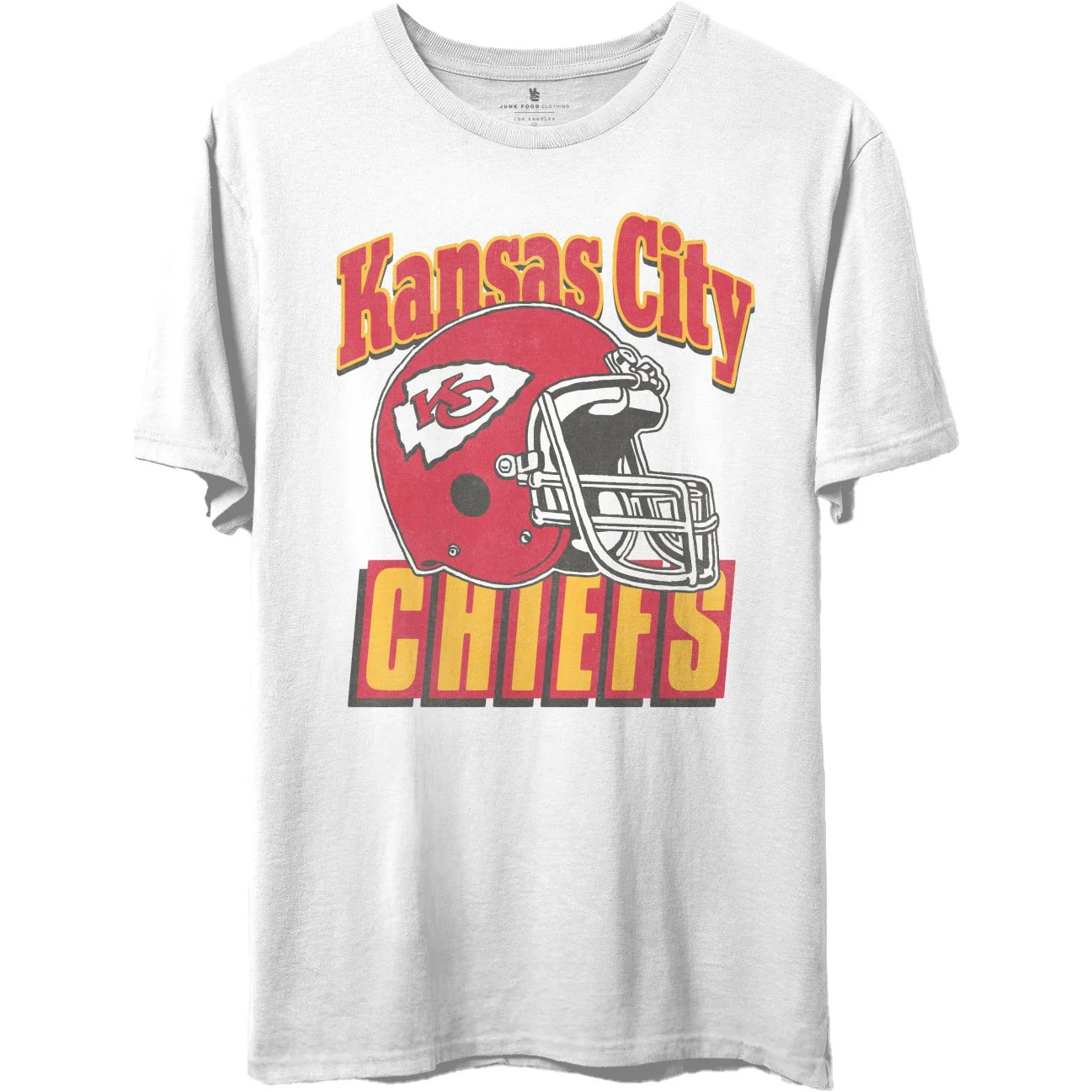 Junk Food - Unisex Chiefs Throwback Helmet T-Shirt - Image 3