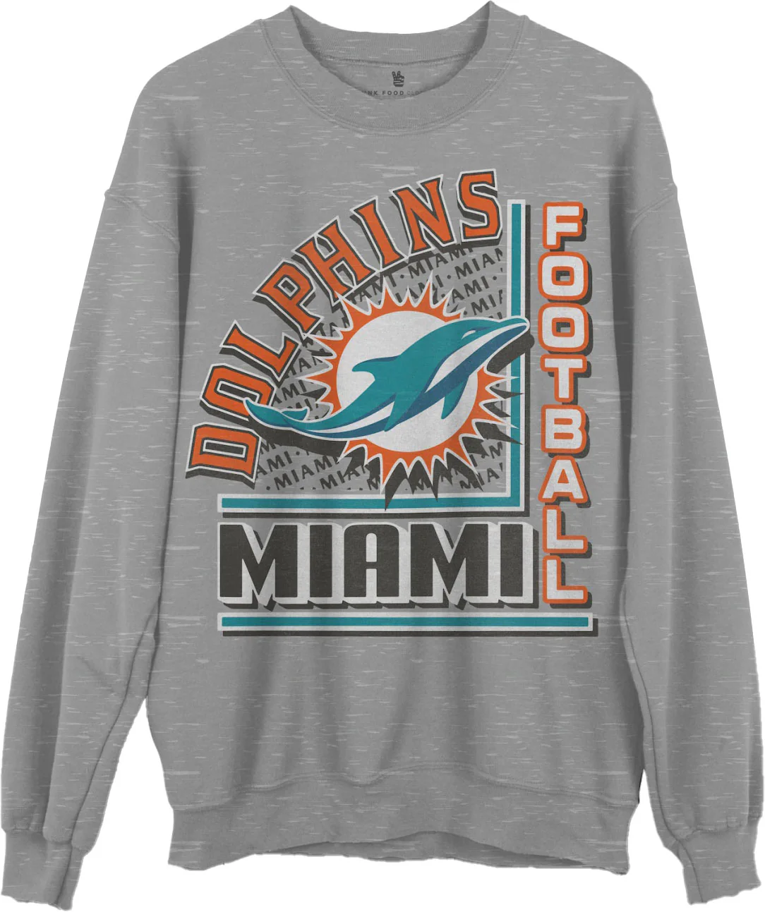Junk Food - Unisex Dolphins Backfield Crew Top - Image 2