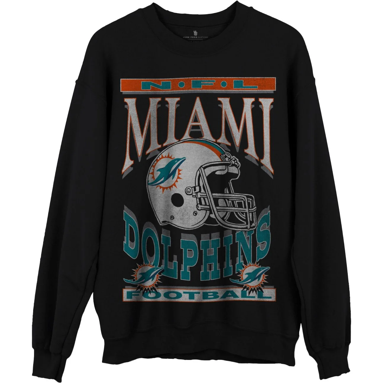 Junk Food - Unisex Dolphins Helmet Crew Fleece Top