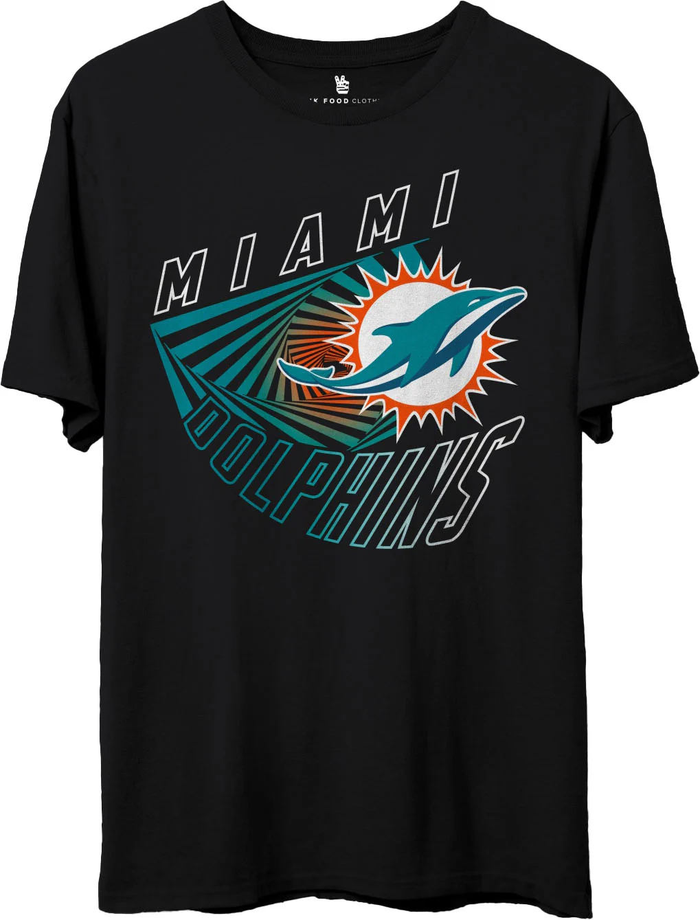 Junk Food - Unisex Dolphins Spiral T-Shirt - Image 2