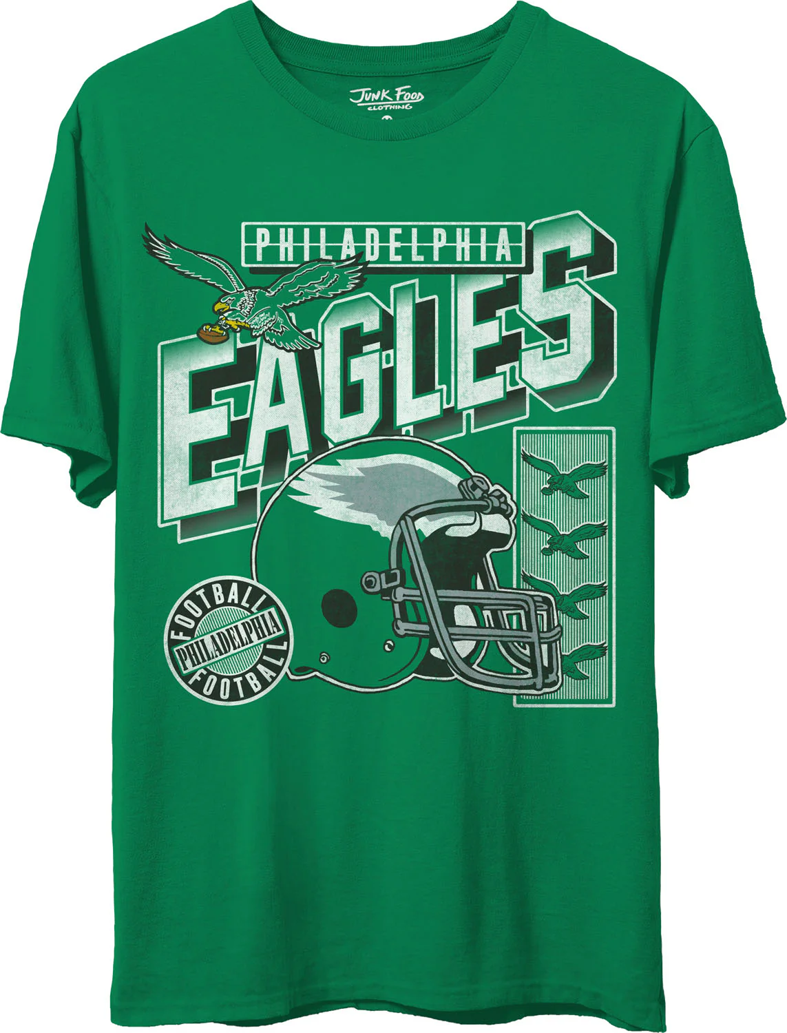 Junk Food - Unisex Eagles Checkdown T-Shirt - Image 2
