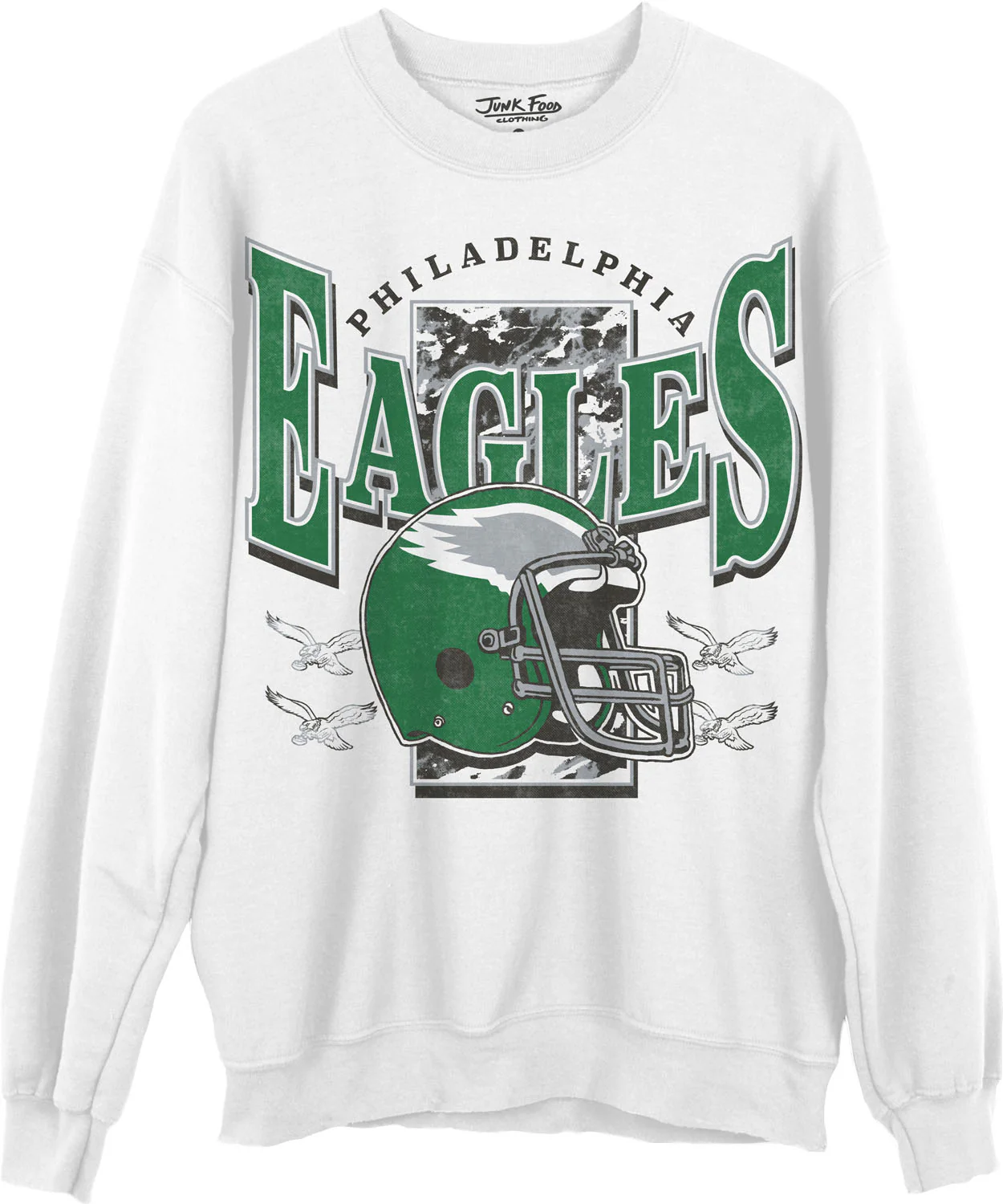 Junk Food - Unisex Eagles Conversion Crew Neck Fleece Sweatshirt - Image 2