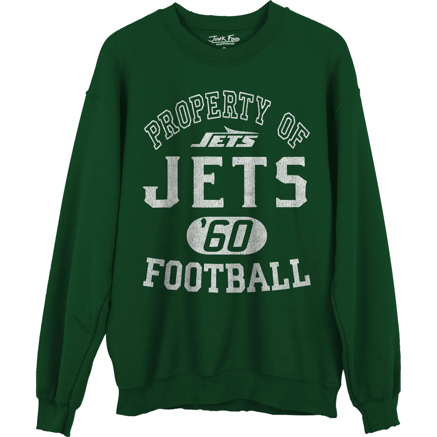 Junk Food - Unisex Jets Property Crew Neck Fleece Sweatshirt