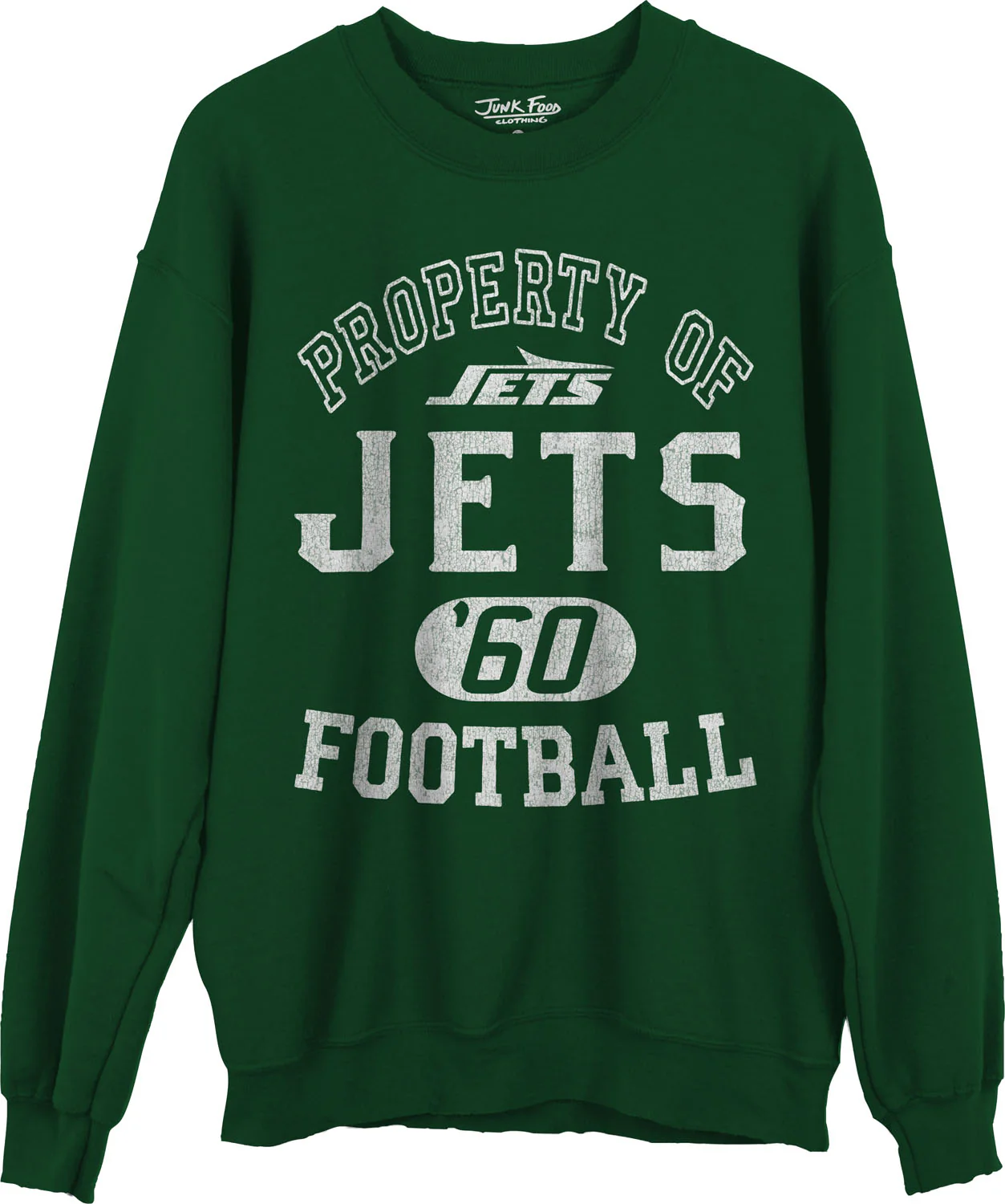 Junk Food - Unisex Jets Property Crew Neck Fleece Sweatshirt - Image 2