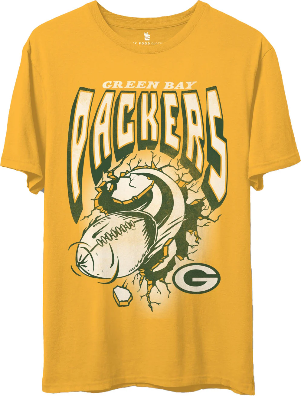 Junk Food - Unisex Packers Breakthru T-Shirt - Image 2