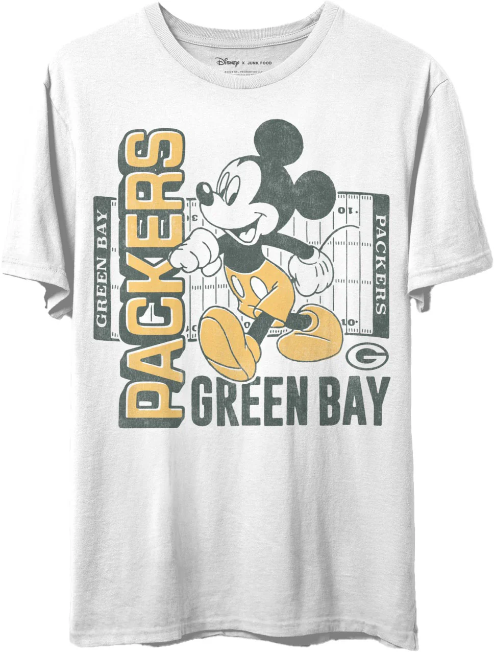 Junk Food - Unisex Packers Mickey Field T-Shirt - Image 2