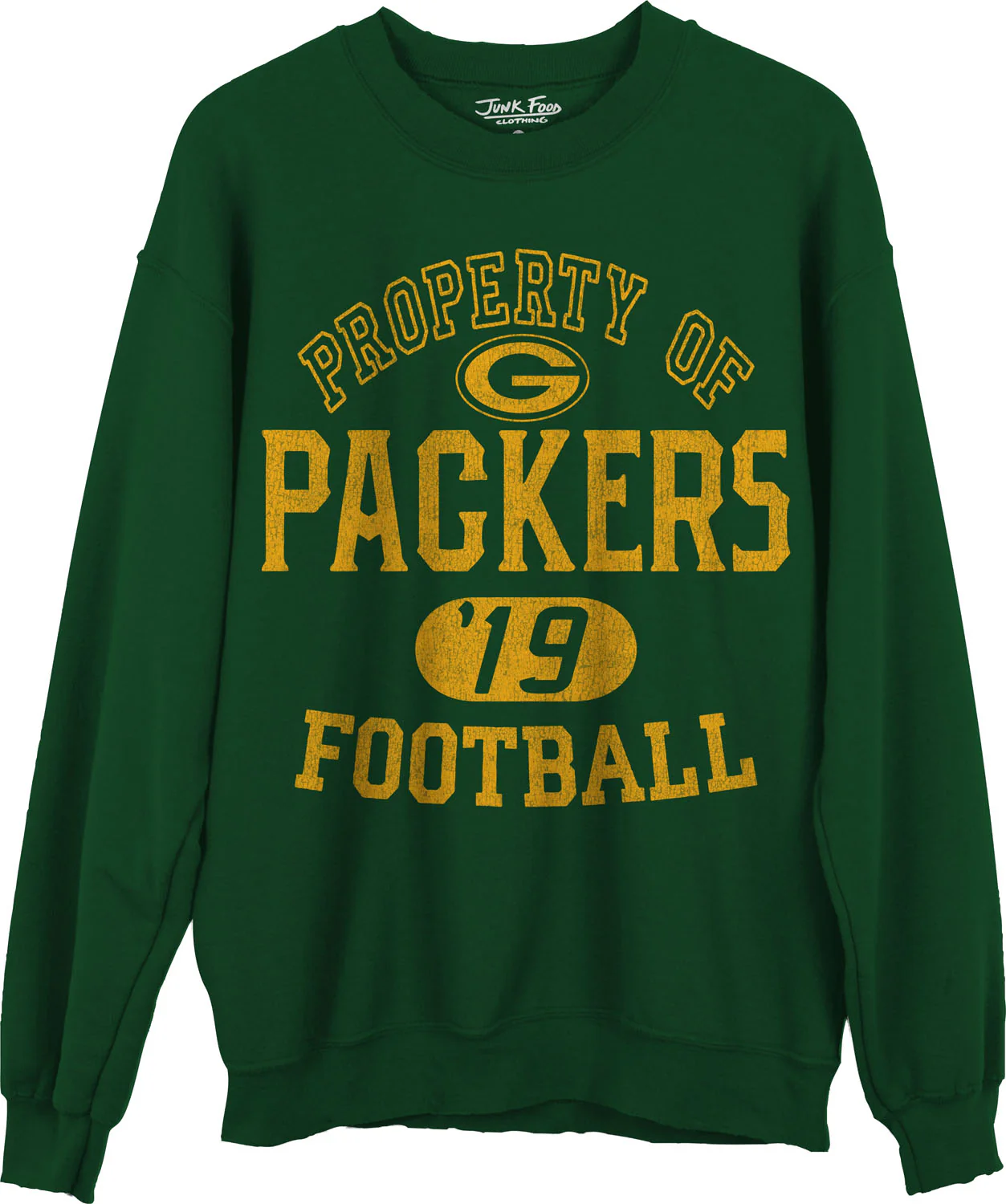 Junk Food - Unisex Packers Property Crew Neck Fleece Sweatshirt - Image 2