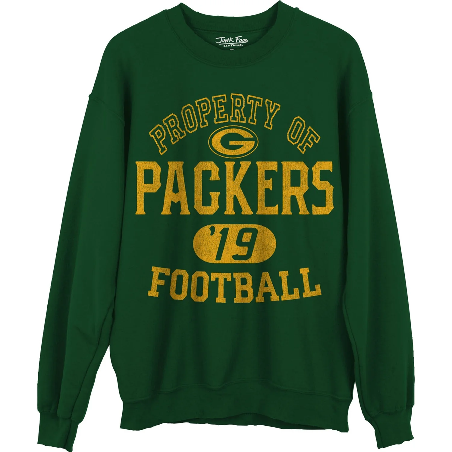 Junk Food - Unisex Packers Property Crew Neck Fleece Sweatshirt - Image 3