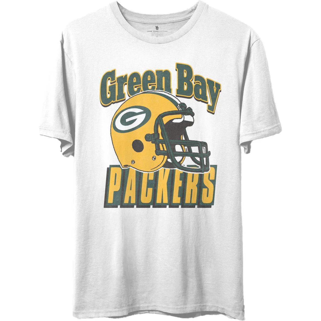 Junk Food - Unisex Packers Throwback Helmet T-Shirt - Image 3