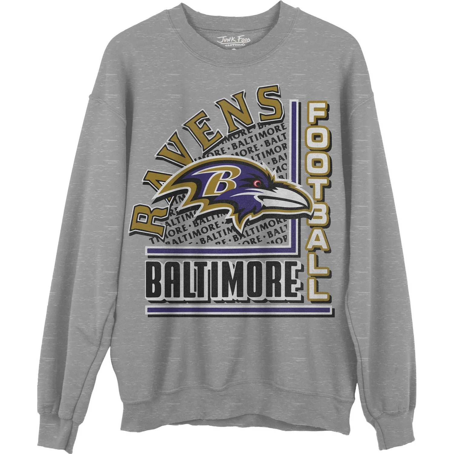 Junk Food - Unisex Ravens Backfield Crew Neck Fleece Sweatshirt