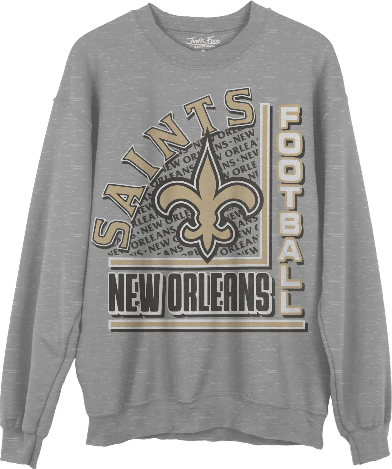 Junk Food - Unisex Saints Backfield Crew Neck Fleece Sweatshirt - Image 2
