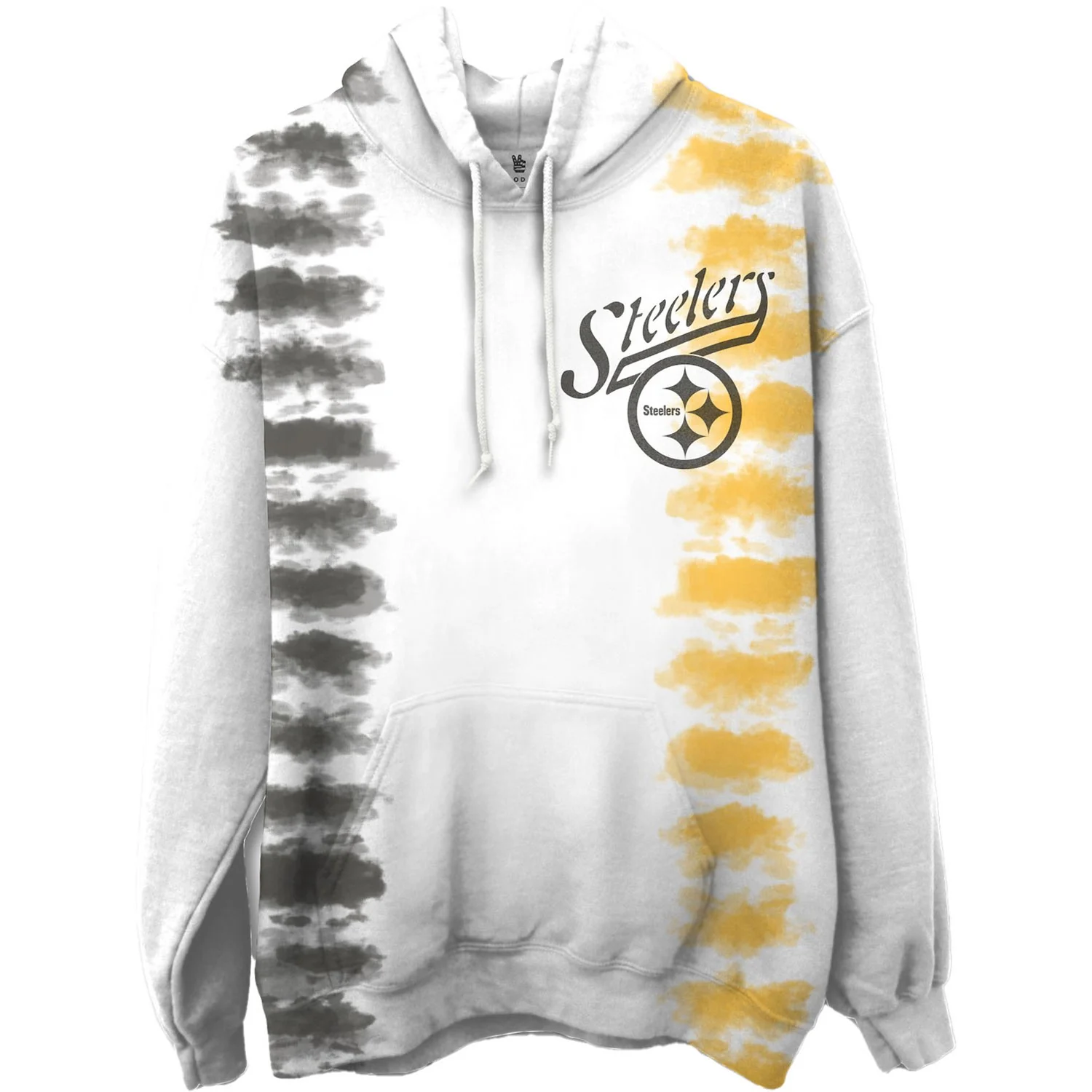 Junk Food - Unisex Steelers Stitch Tie Dye Hood