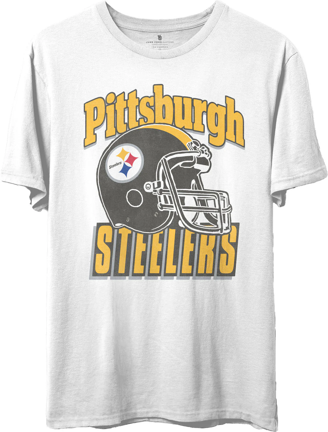 Junk Food - Unisex Steelers Throwback Helmet T-Shirt - Image 2