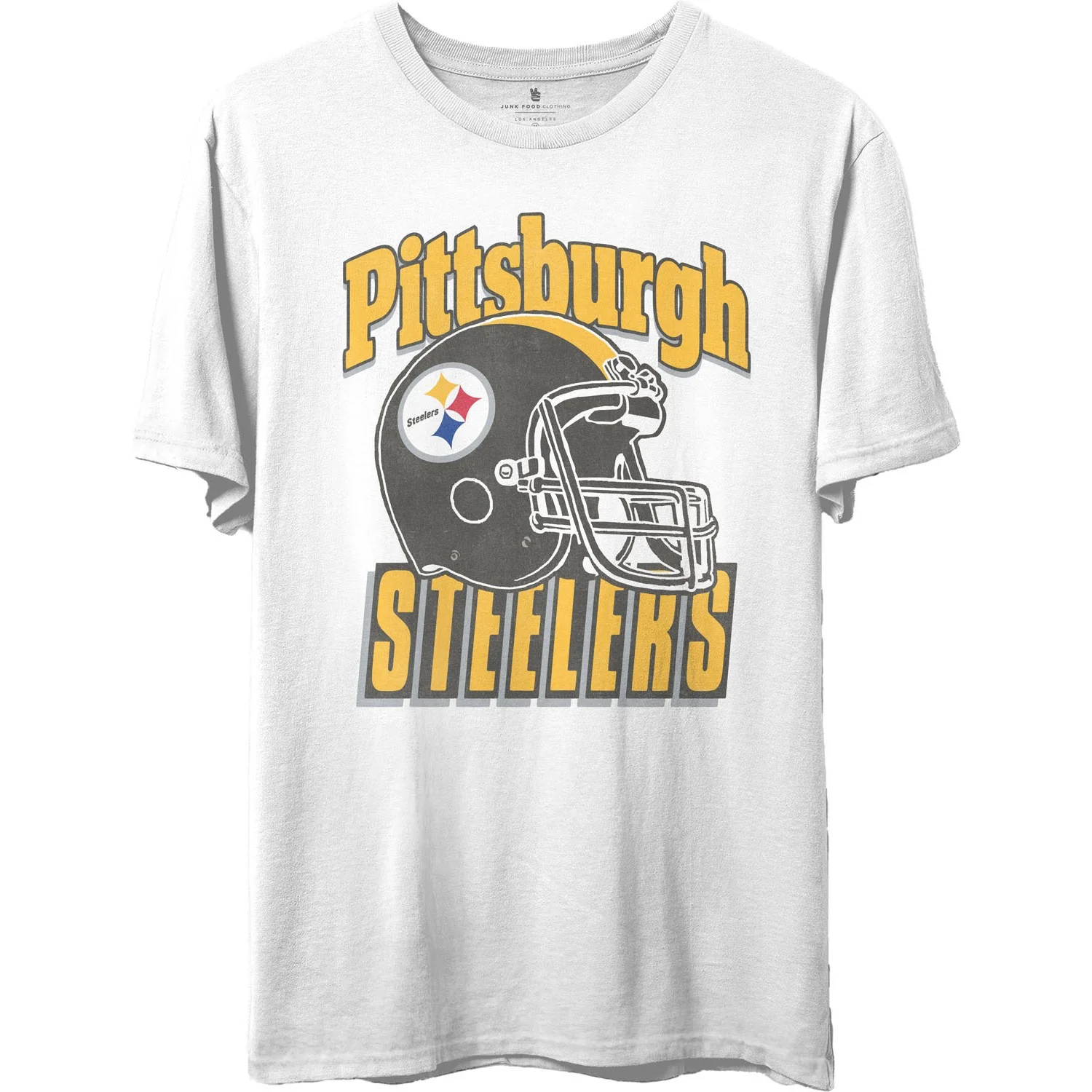 Junk Food - Unisex Steelers Throwback Helmet T-Shirt - Image 3