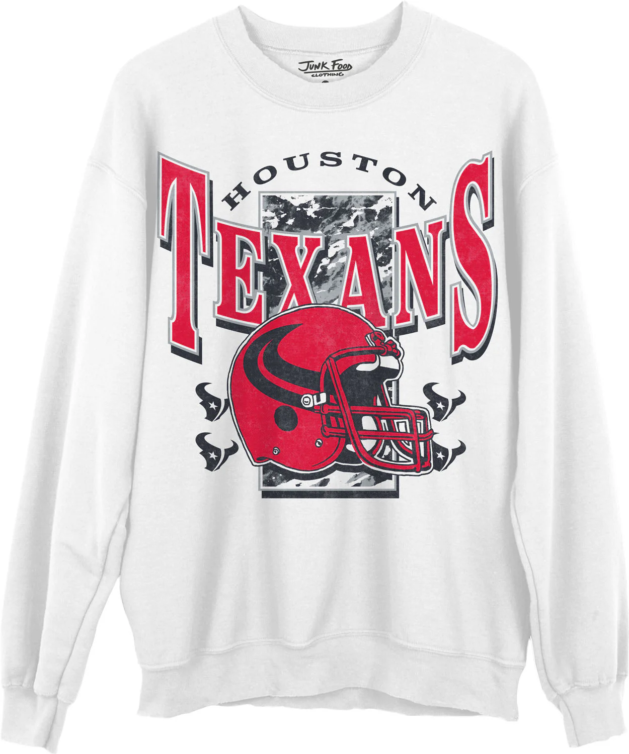 Junk Food - Unisex Texans Conversion Crew Neck Fleece Sweatshirt - Image 2
