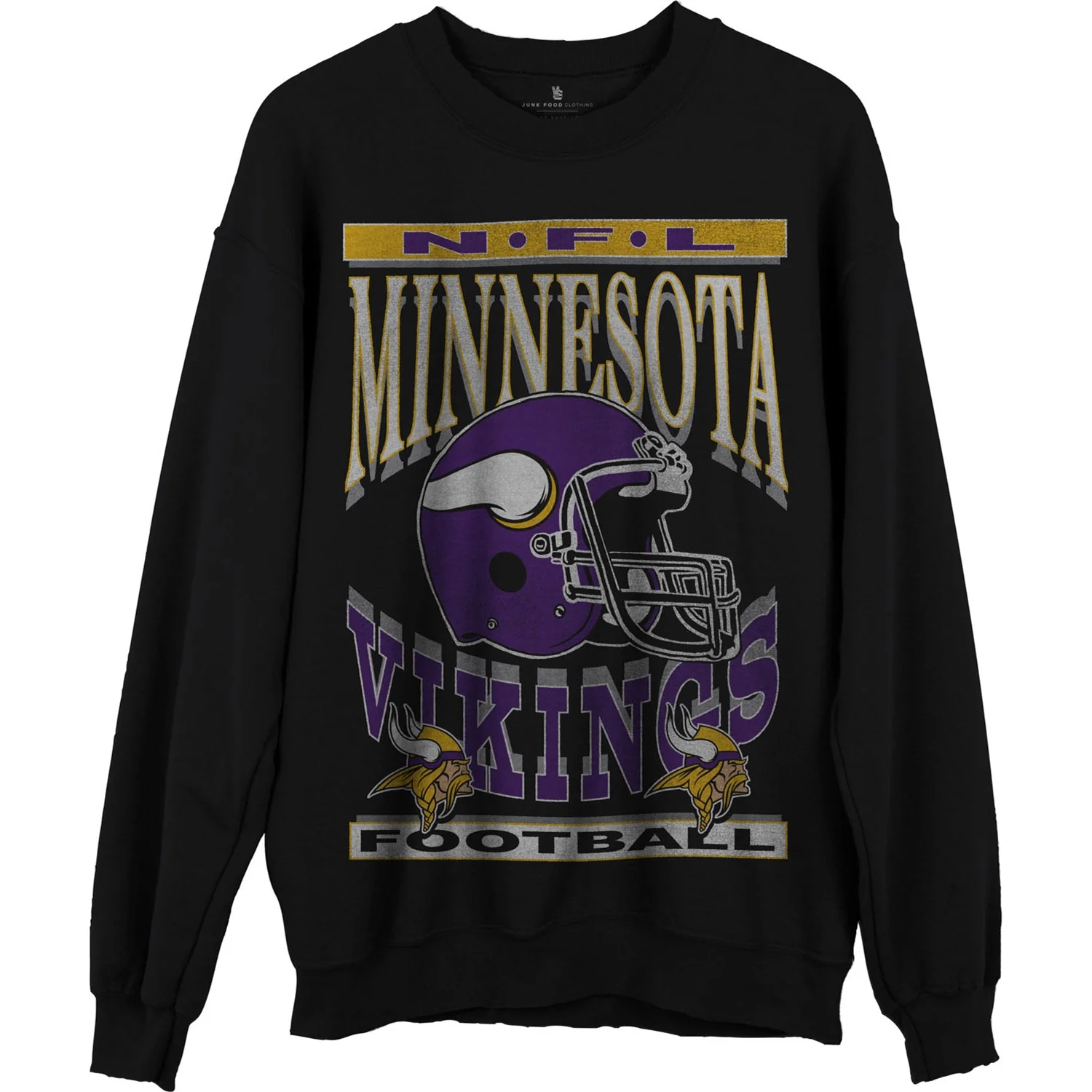 Junk Food - Unisex Viking Helmet Flea Mkt Crew Fleece Top