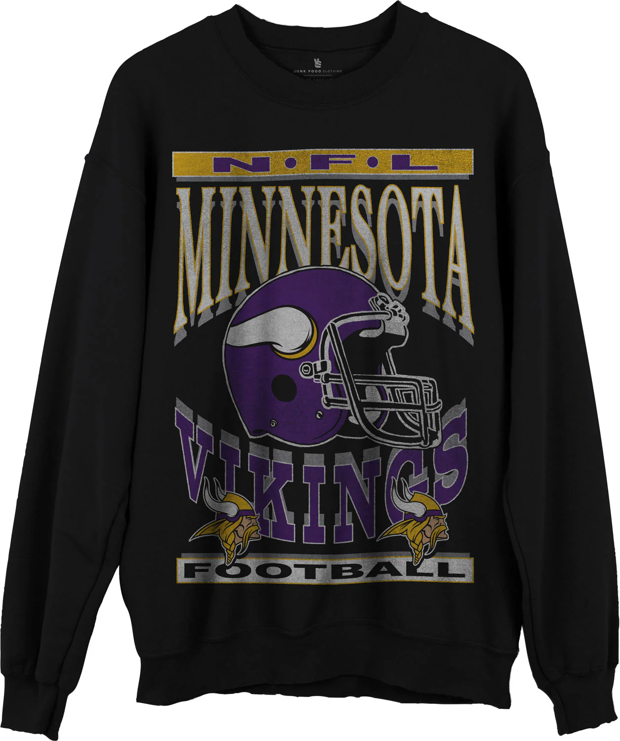 Junk Food - Unisex Viking Helmet Flea Mkt Crew Fleece Top - Image 2
