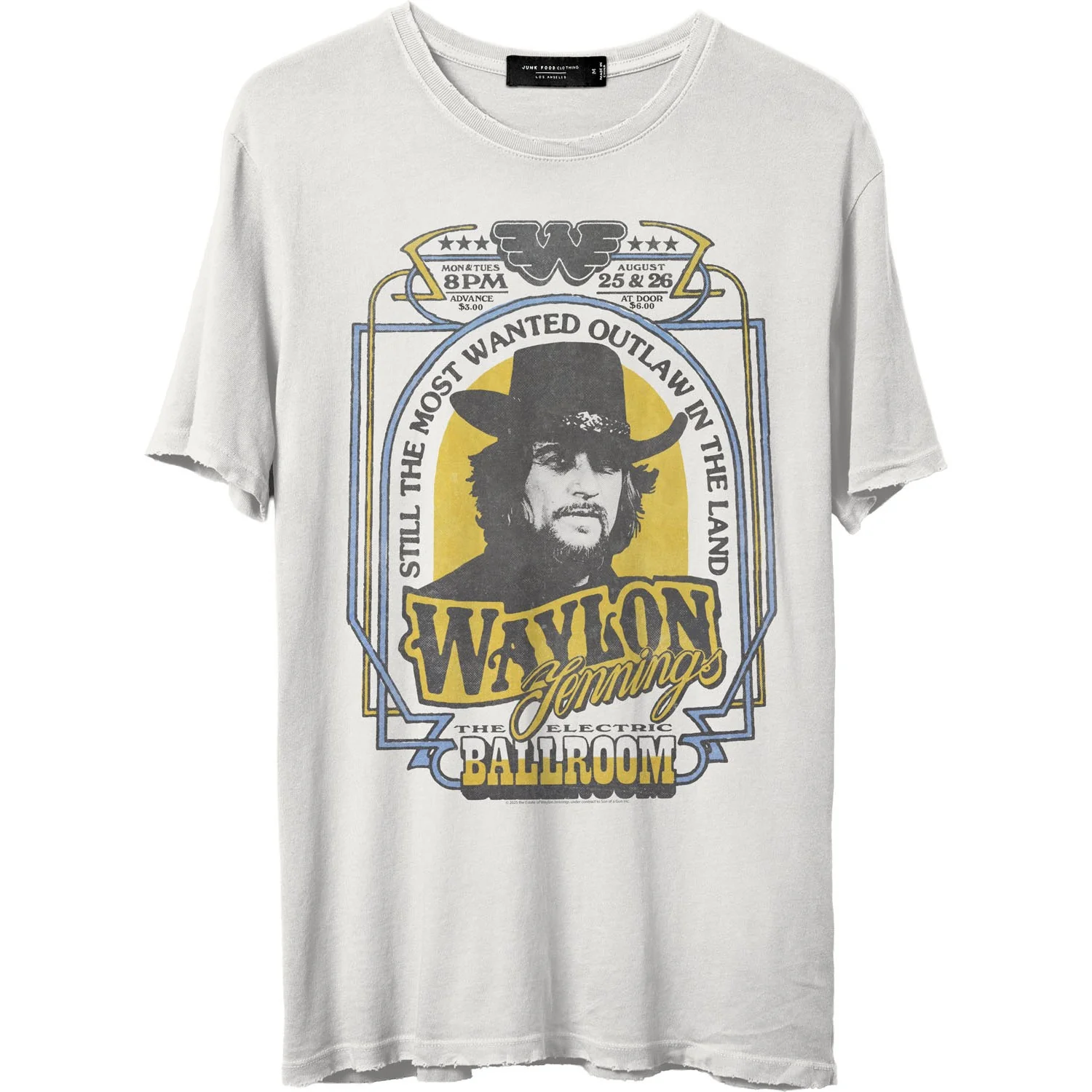 Junk Food - Unisex Waylon Jennings Ballroom T-Shirt