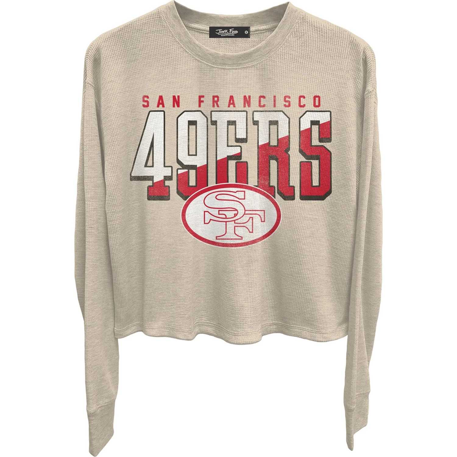 Junk Food - Womens 49Ers Slant Crop Thermal - Image 3