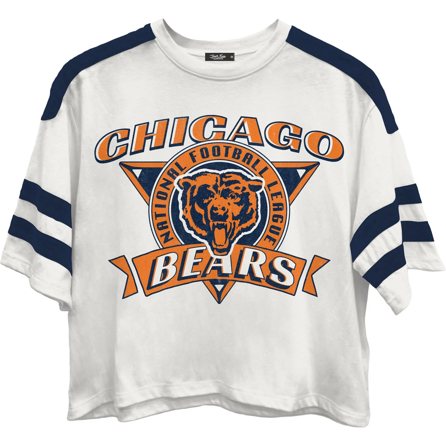 Junk Food - Womens Bears Striped Crop T-Shirt - Image 2