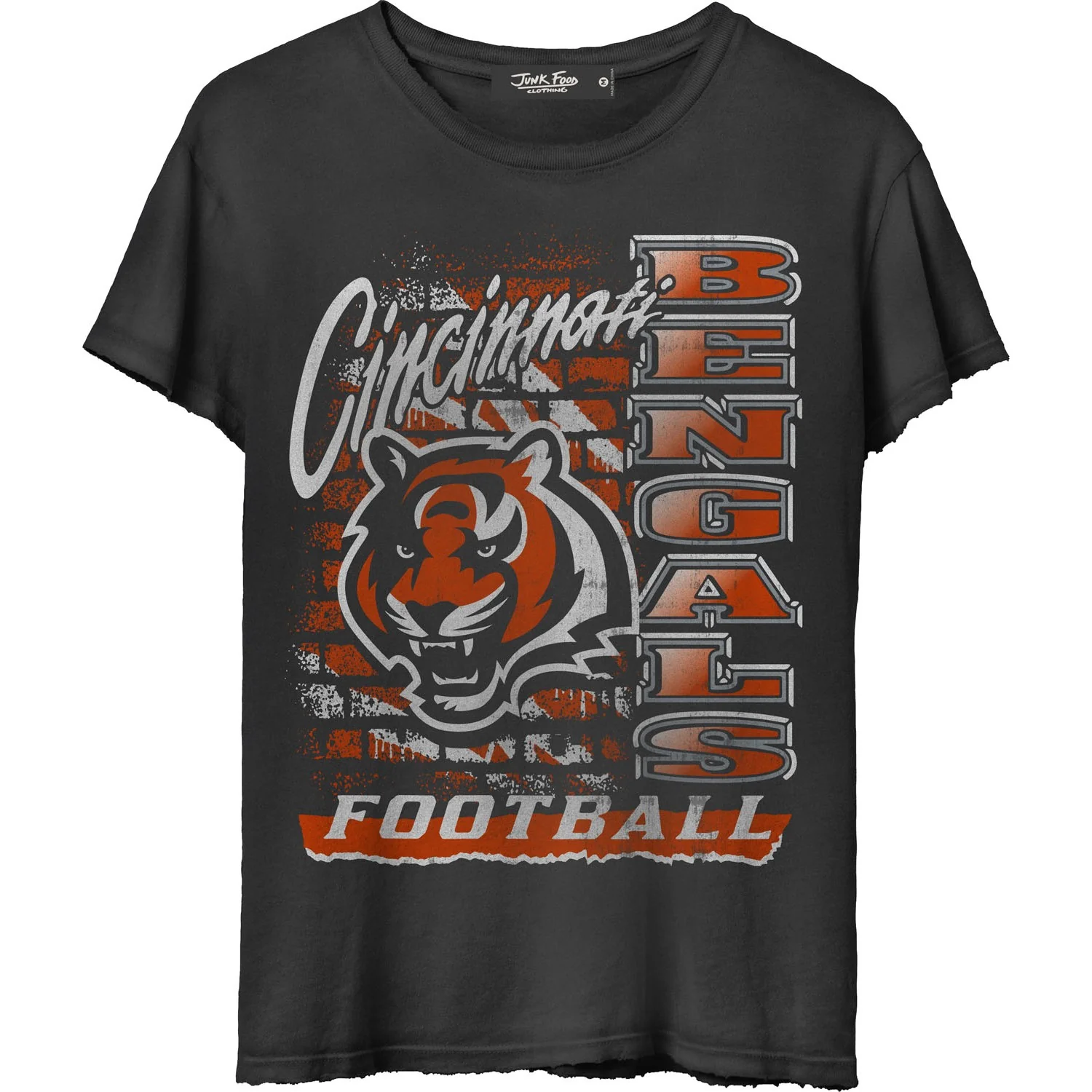 Junk Food - Womens Bengals Brick Vintage T-Shirt - Image 2
