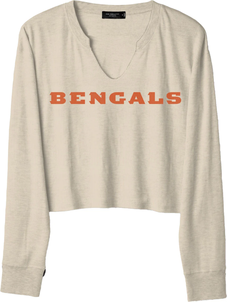 Junk Food - Womens Bengals Sunday Crop Thermal T-Shirt - Image 2