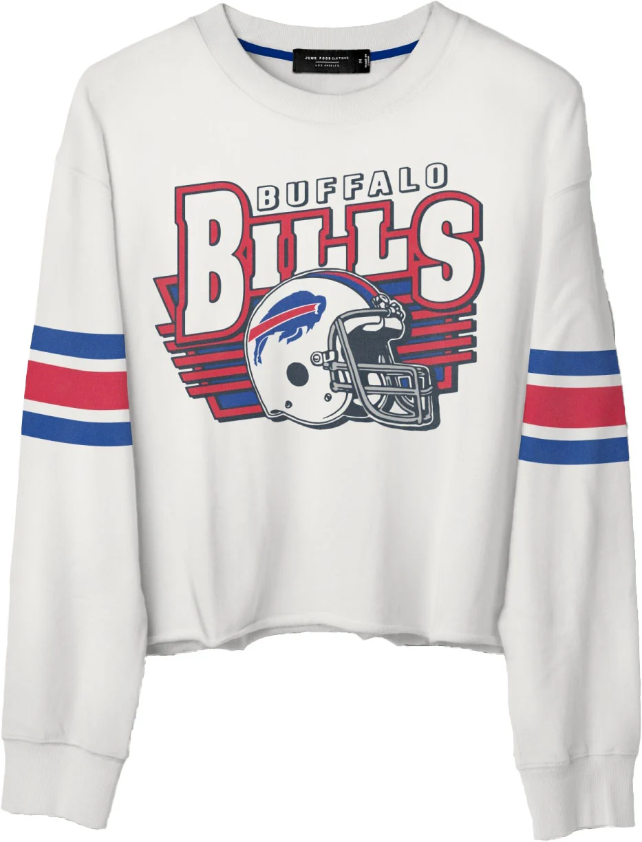 Junk Food - Womens Bills Kickoff Crop Crew Top - Image 2