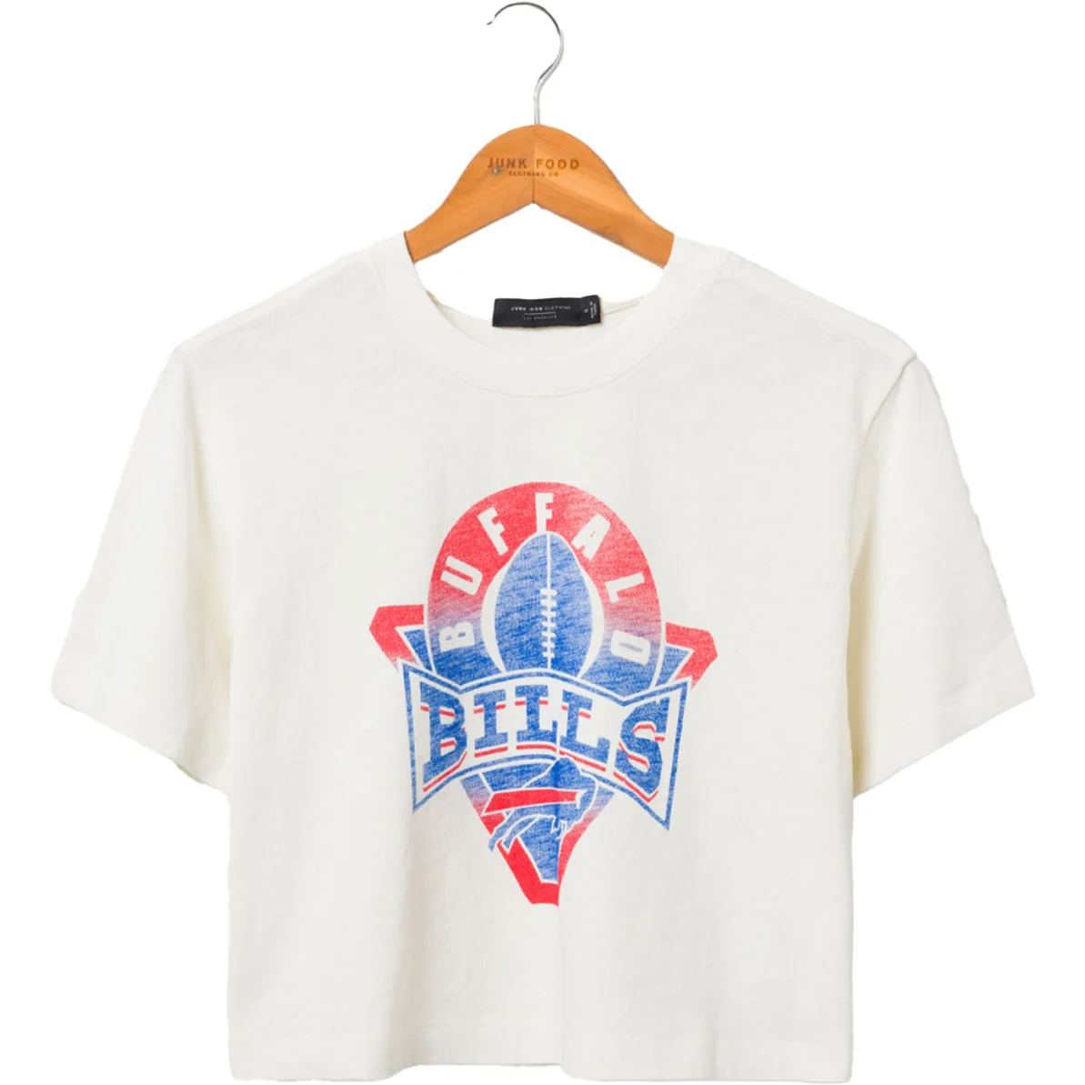 Junk Food - Womens Bills Mock Neck Crop T-Shirt - Image 2