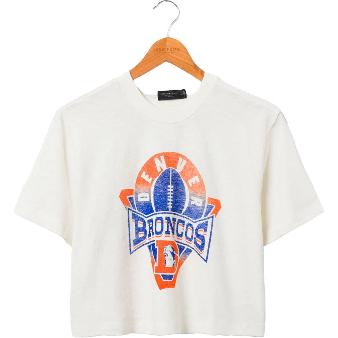 Junk Food - Womens Broncos Mock Neck Crop T-Shirt