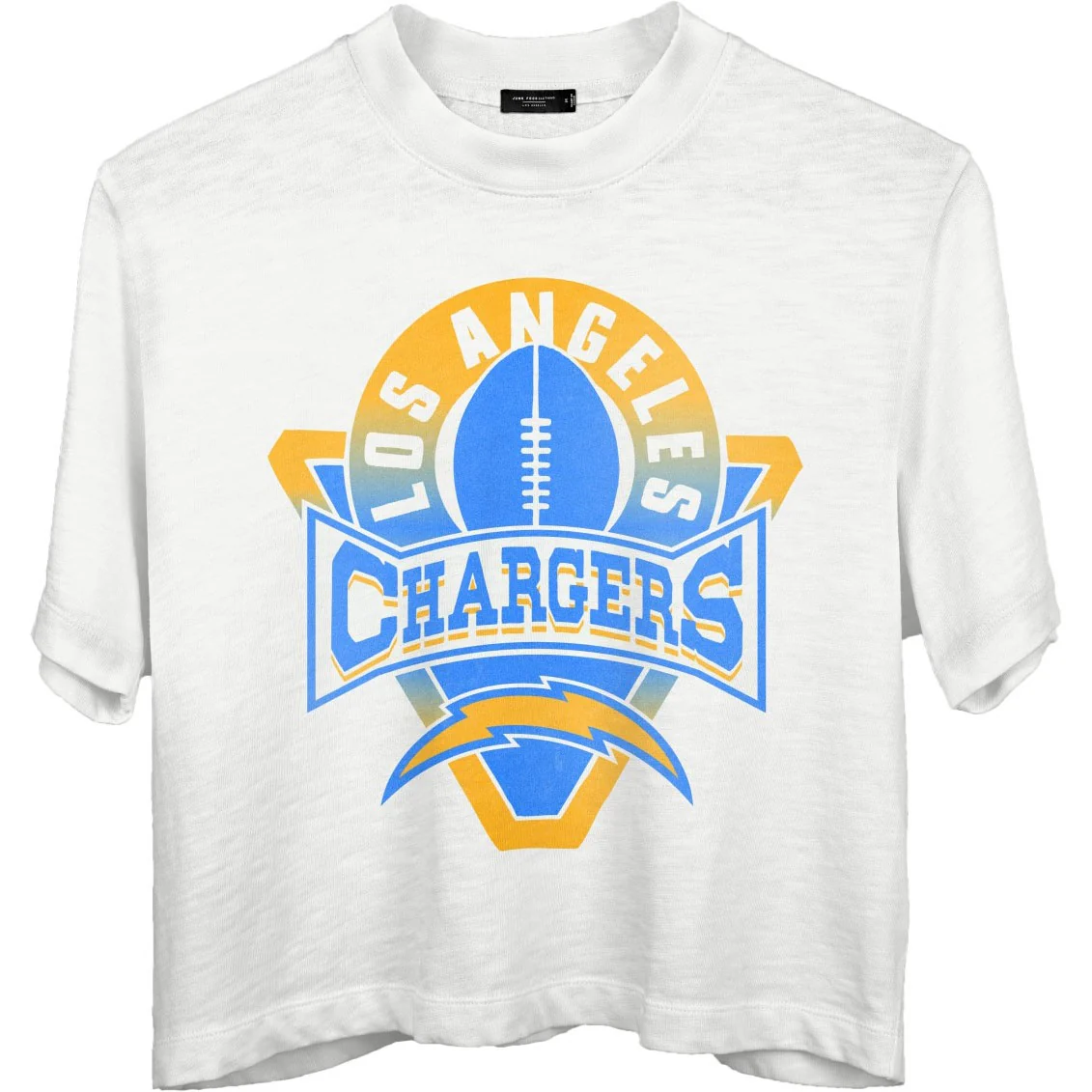 Junk Food - Womens Chargers Mock Neck Crop T-Shirt - Image 2