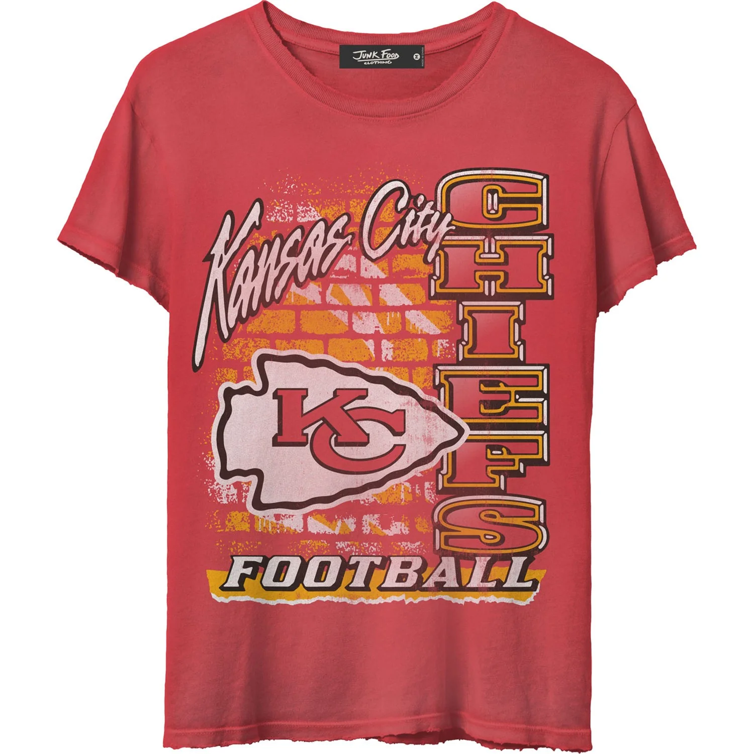 Junk Food - Womens Chiefs Brick Vintage T-Shirt - Image 2