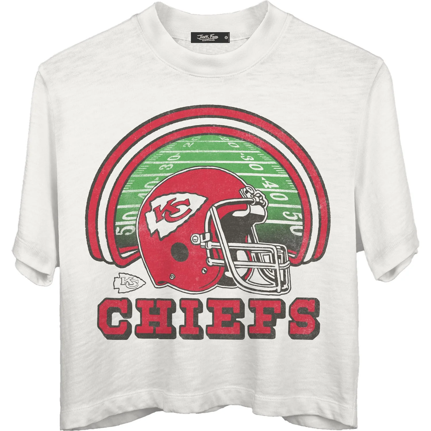 Junk Food - Womens Chiefs Game Time Mn Crop T-Shirt - Image 2