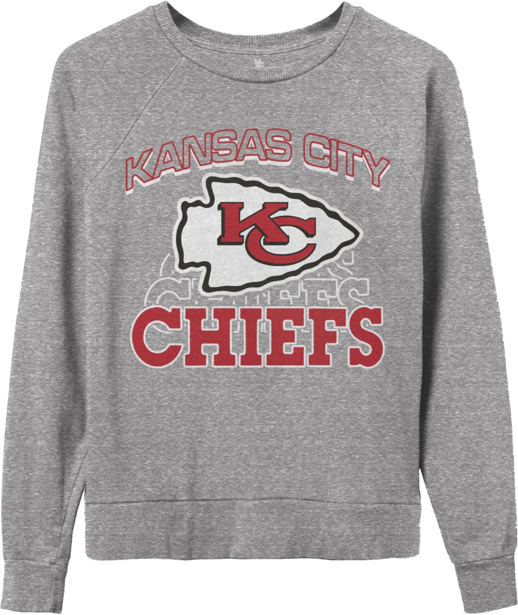 Junk Food - Womens Chiefs Repeat Raglan Crew Top - Image 2
