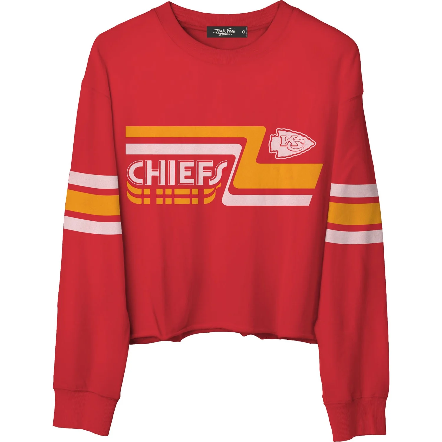 Junk Food - Womens Chiefs Retro Crop Fleece Sweatshirt
