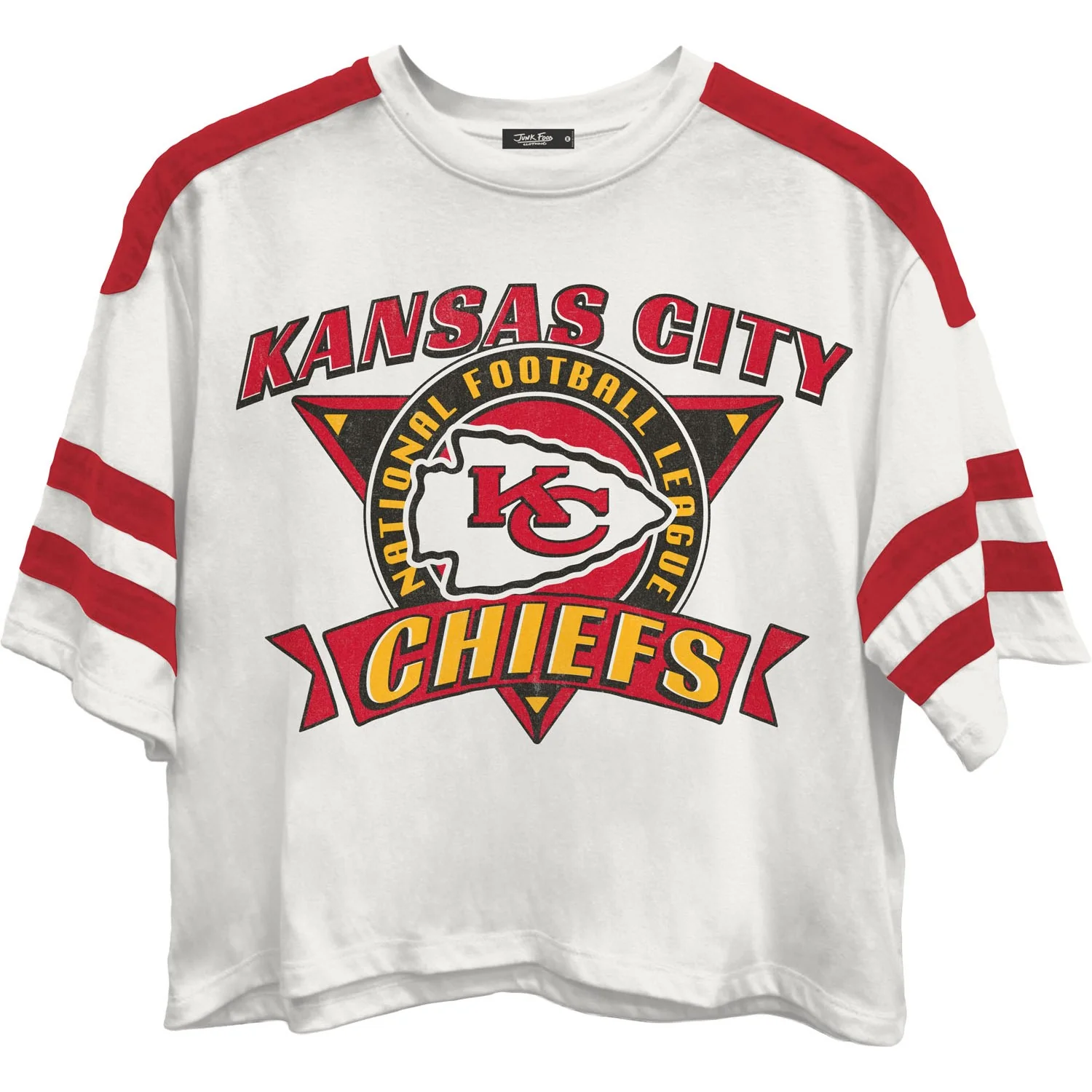 Junk Food - Womens Chiefs Striped Crop T-Shirt
