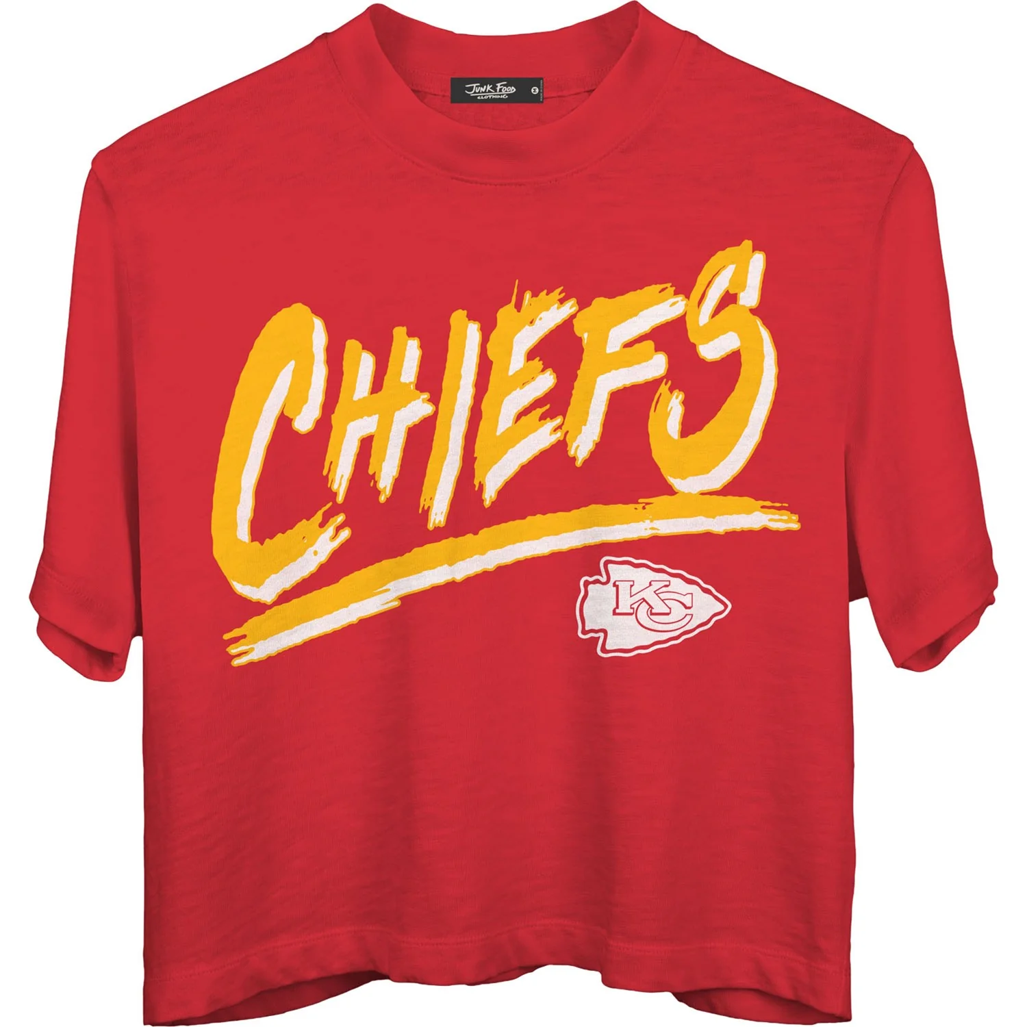 Junk Food - Womens Chiefs Thrill Mn Crop T-Shirt - Image 2