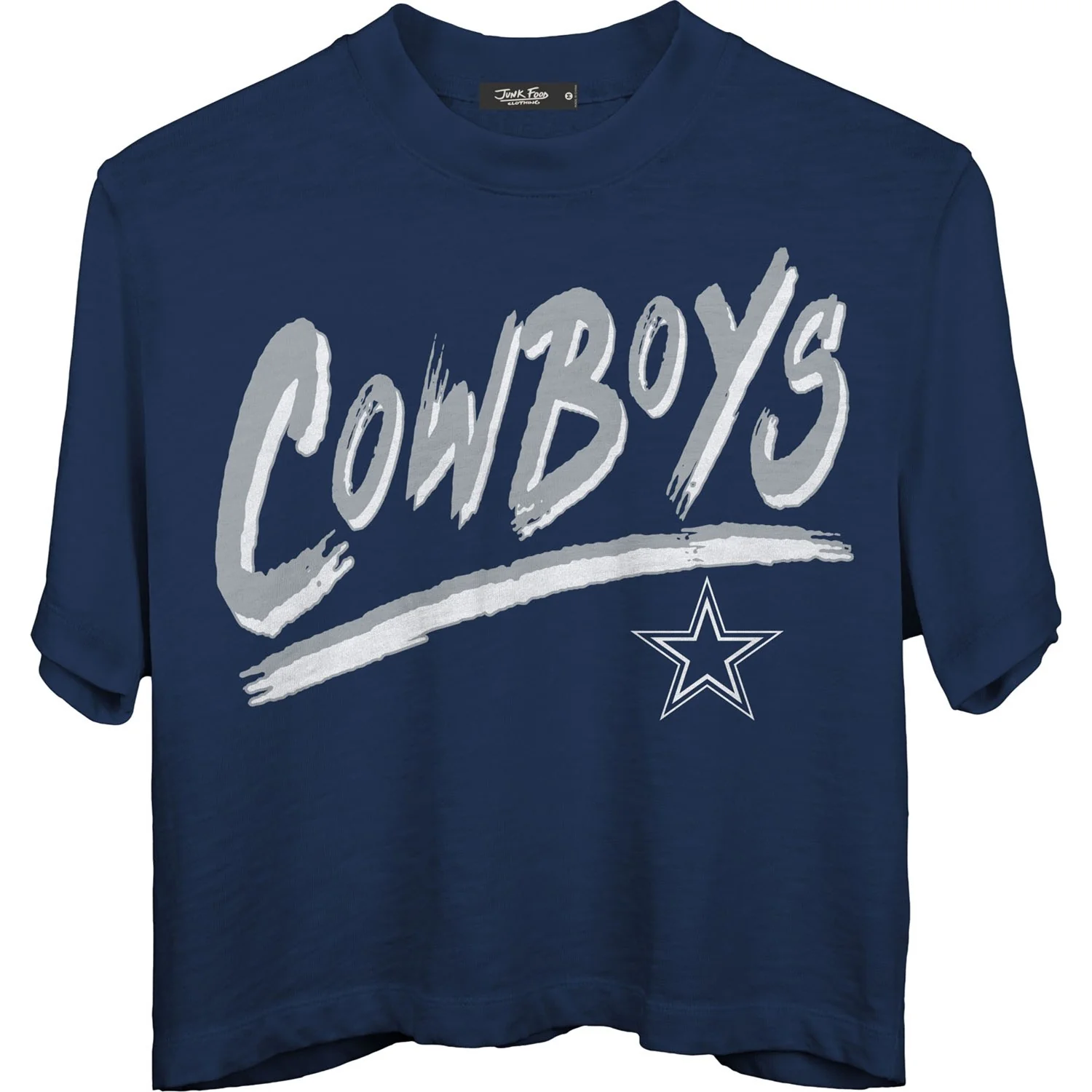 Junk Food - Womens Cowboys Thrill Mn Crop T-Shirt