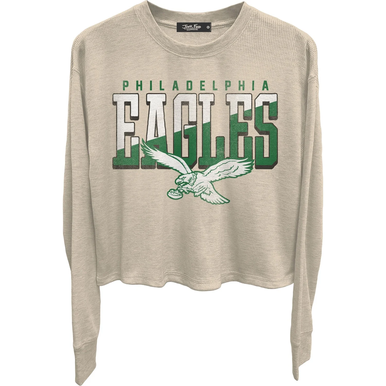 Junk Food - Womens Eagles Slant Crop Thermal