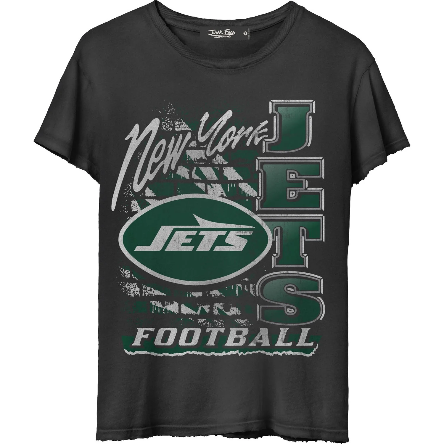 Junk Food - Womens Jets Brick Vintage T-Shirt - Image 2