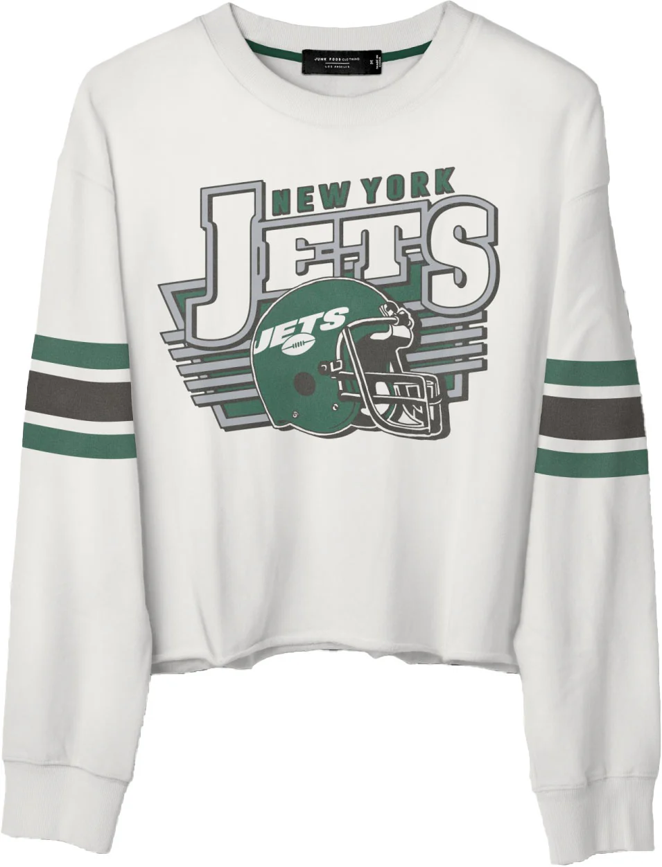 Junk Food - Womens Jets Kickoff Crop Crew Top - Image 2