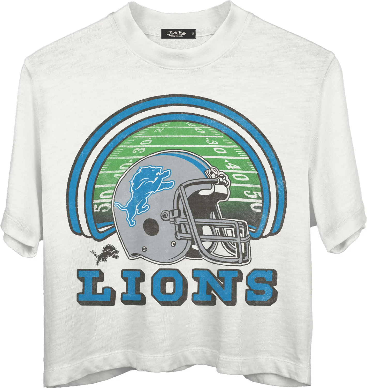 Junk Food - Womens Lions Game Time Mn Crop T-Shirt - Image 2