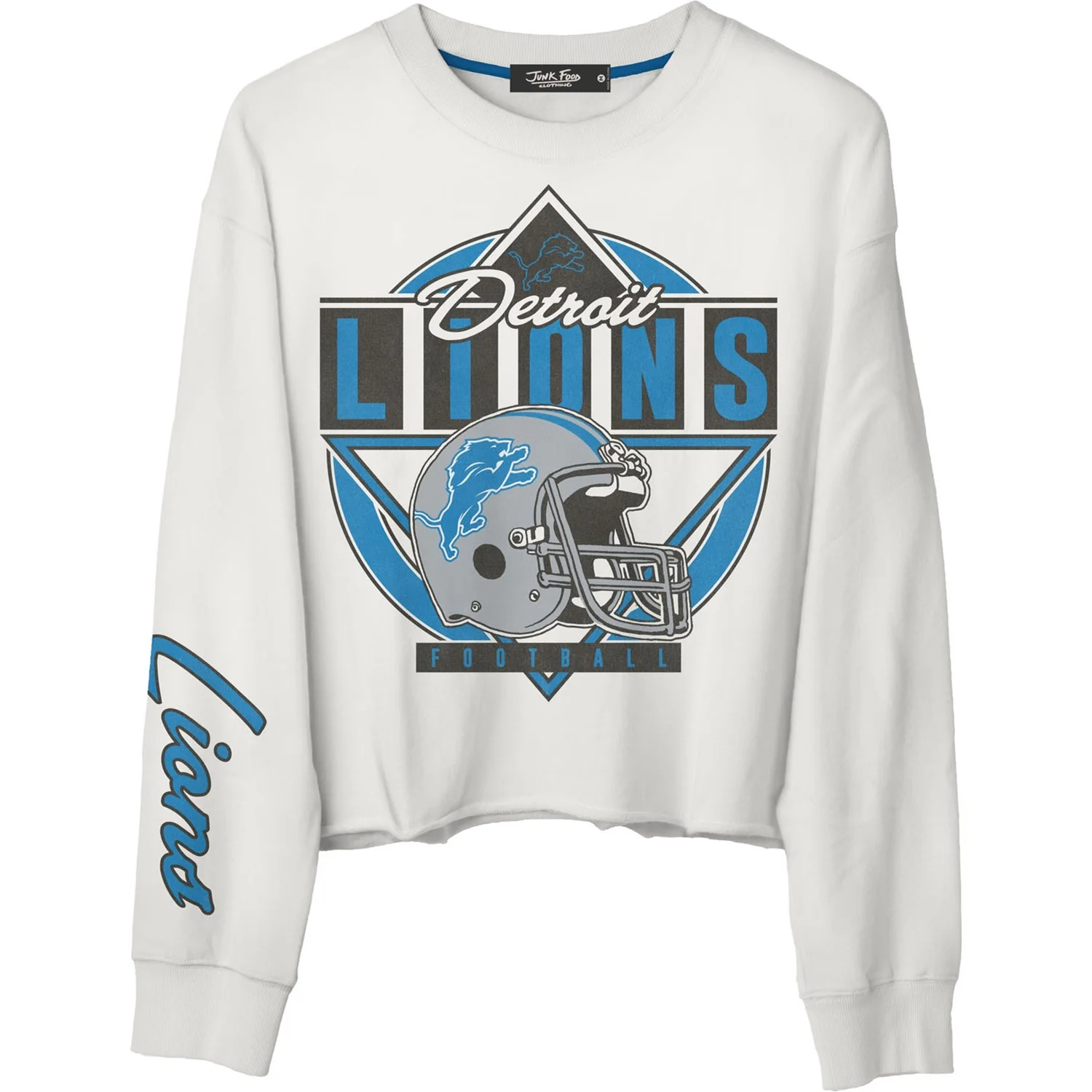 Junk Food - Womens Lions Helmet Crop Fleece Sweatshirt - Image 2