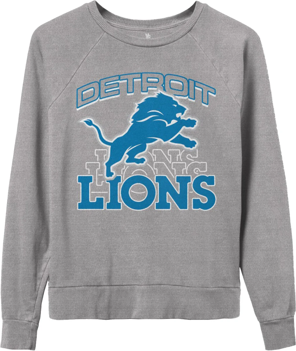 Junk Food - Womens Lions Repeat Raglan Crew Top - Image 2
