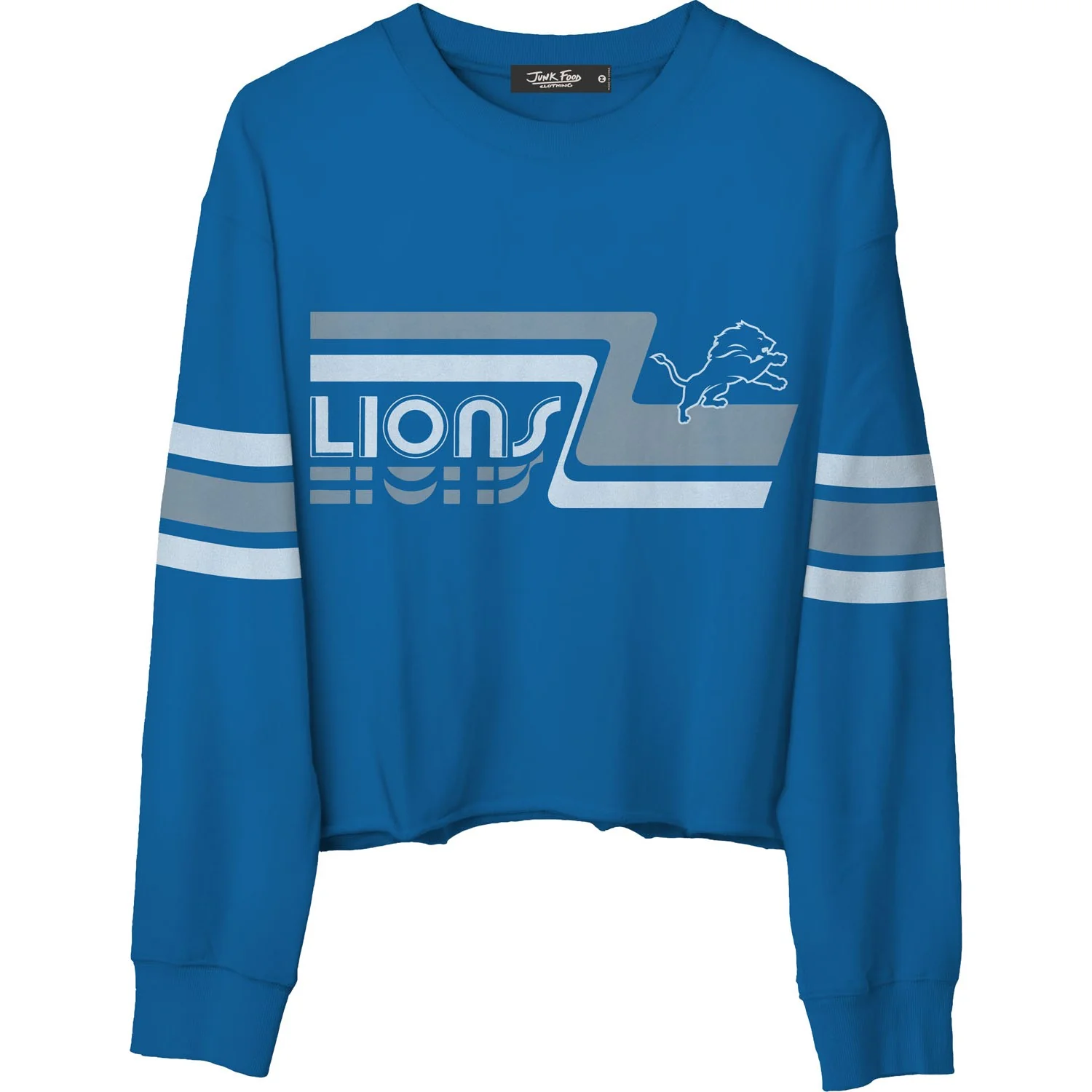Junk Food - Womens Lions Retro Crop Fleece Sweatshirt - Image 2