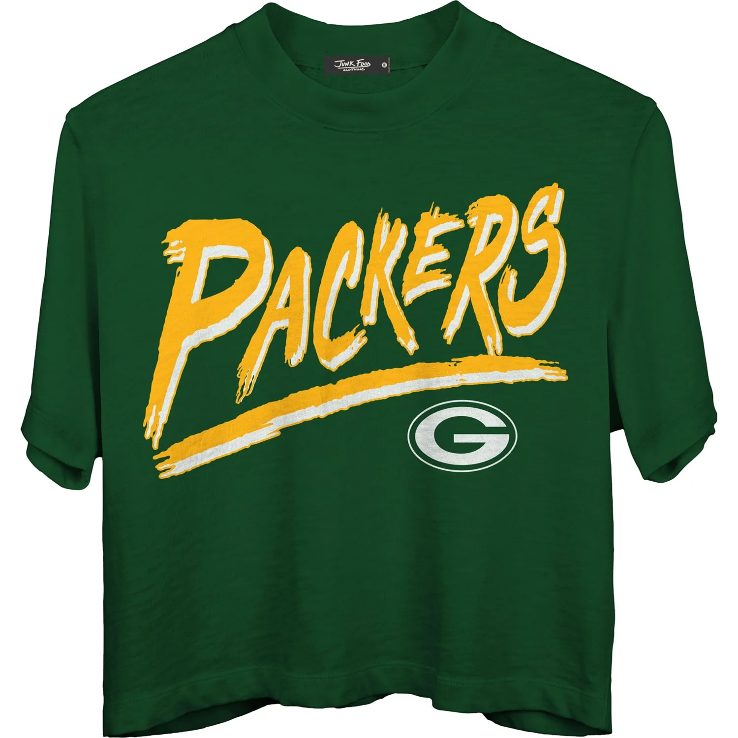 Junk Food - Womens Packers Thrill Mn Crop T-Shirt - Image 2