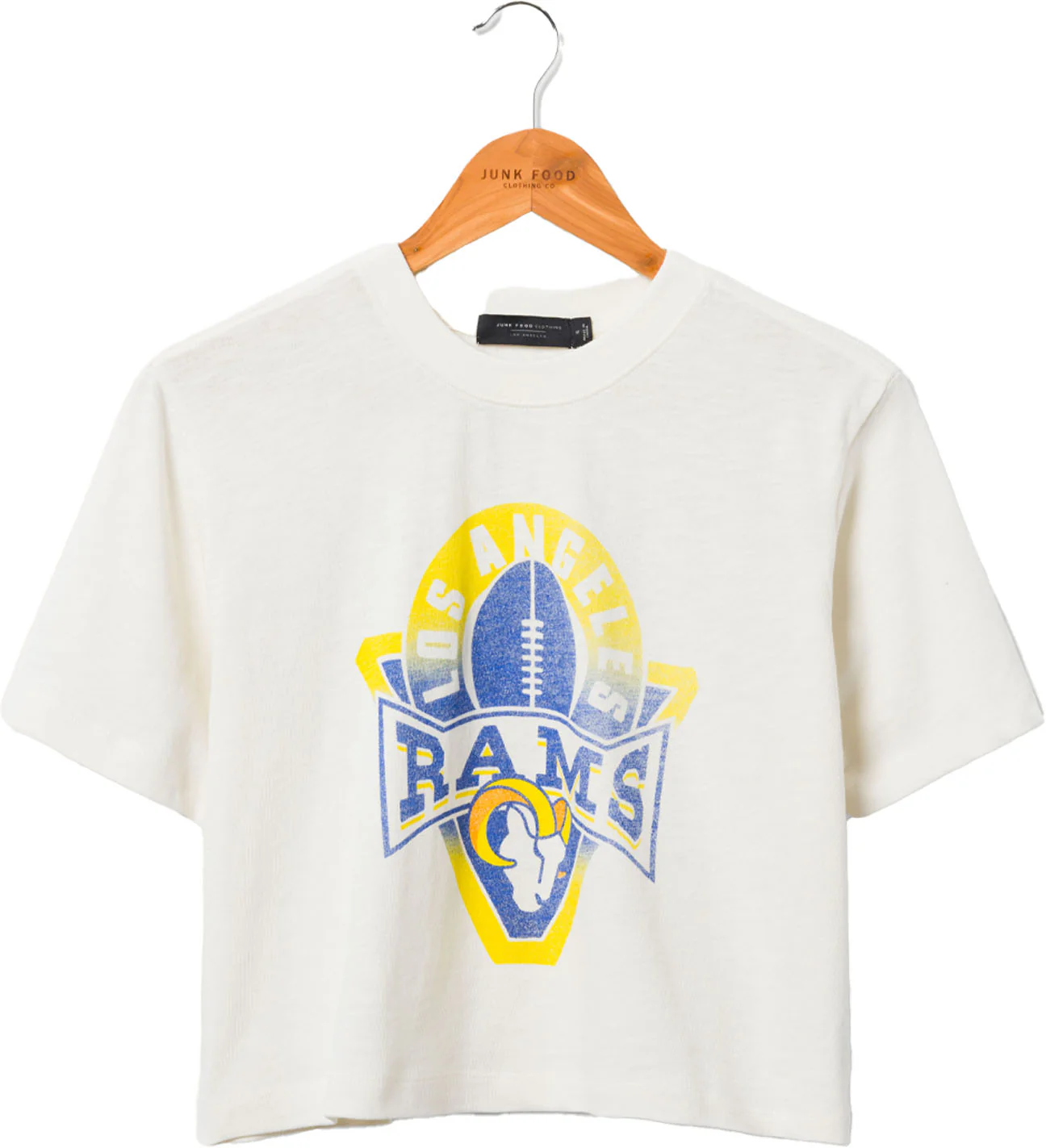 Junk Food - Womens Rams Mock Neck Crop T-Shirt - Image 2